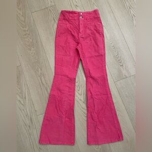 NWT We The Free People Jayde Cord Super High rise Jeans Pink Corduroy NEW 29